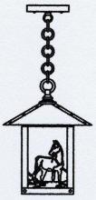 Arroyo Craftsman TRH-9HSCS-RC - 9" timber ridge pendant with horse filigree