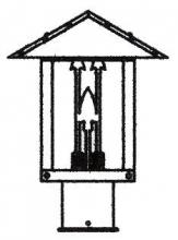 Arroyo Craftsman TRP-9ARGW-P - 9" timber ridge post mount with arrow filigree