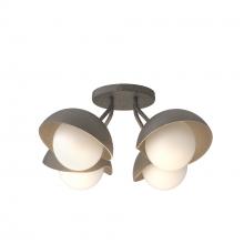 Hubbardton Forge 121375-SKT-20-07-GG0711 - Brooklyn 4-Light Single Shade Semi-Flush