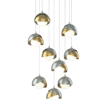 Hubbardton Forge 131105-SKT-LONG-82-86-GG0711 - Brooklyn 9-Light Double Shade Pendant