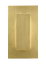 Visual Comfort & Co. Modern Collection 700OWASP9308DNBUNVSLFSP - Aspen Contemporary dimmable LED 8 Outdoor Wall Sconce Light outdoor in a Natural Brass/Gold Colored