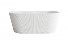 Elegant BT30759GW-WHT - Bathtub 59.1 x 29.5 x 22.8 Glossy White
