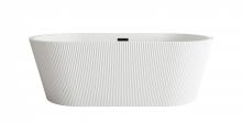 Elegant BT30767GW-MBK - Bathtub 66.9 x 29.5 x 22.8 Glossy White