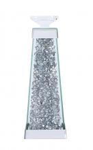 Elegant MR9239 - Sparkle 4.7 in. Contemporary Silver Crystal Candleholder