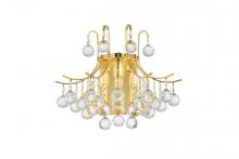 Elegant V8000W16G/RC - Toureg 3 Light Gold Wall Sconce Clear Royal Cut Crystal