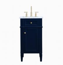 Elegant VF12518BL - 18 Inch Single Bathroom Vanity in Blue