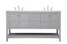 Elegant VF16460DGR - 60 Inch Single Bathroom Vanity in Gray