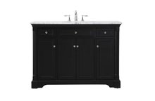 Elegant VF53048BK - 48 Inch Single Bathroom Vanity Set in Black