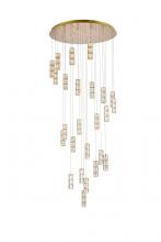 Elegant 3500D42G - Polaris 42 Inch LED Chandelier in Gold