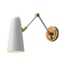 Alora Lighting WV578925WHAG - Daniel 24-in Aged Gold/White 1 Light Wall/Vanity