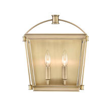 Alora Lighting WV312202VB - Manor Vintage Brass 2 Lights Wall/Vanity