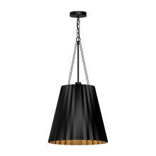 Alora Lighting PD528116MB - Plisse 16-in Matte Black 1 Light Pendant