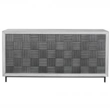 Uttermost 25489 - Uttermost Checkerboard 4 Door Gray Cabinet