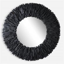 Uttermost 09811 - Teak Branch Black Round Mirror