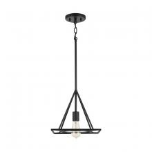 Austin Allen & Co. 9F378A - 1-Light Modern Linear Geometric Pendant in Matte Black