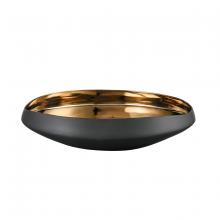 ELK Home H0017-9745 - Greer Bowl - Low Black and Gold Glazed (2 pack) (2 pack)