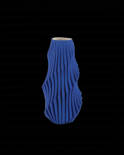 Currey 1200-0892 - Blue Pleat Medium Vase