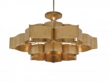 Currey 9494 - Grand Lotus Large Gold Chandelier