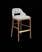 Currey 7000-0832 - Inga Bar Stool, Greenlight Powder